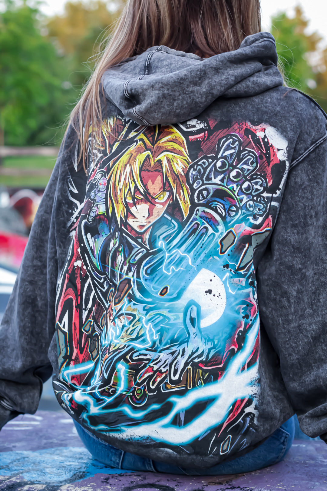Iron Will Mineral Wash Hoodie - Black