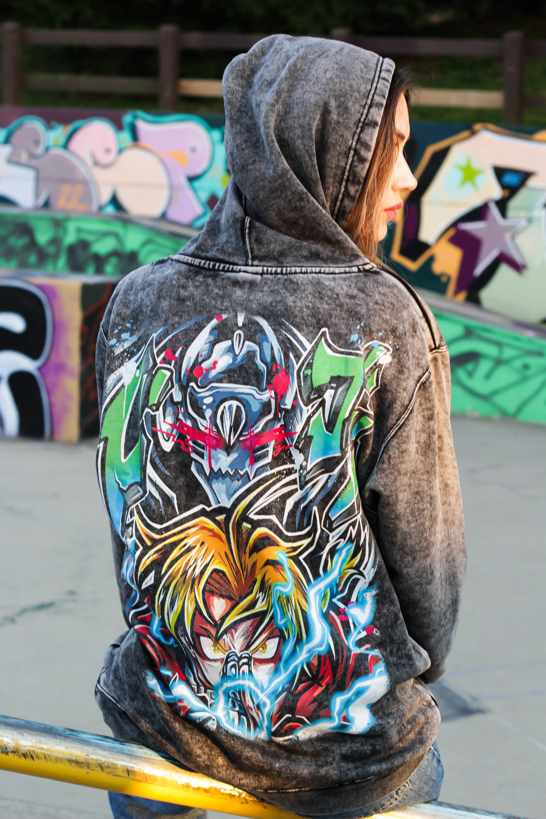 Bound by Steel Mineral Wash Hoodie - Black