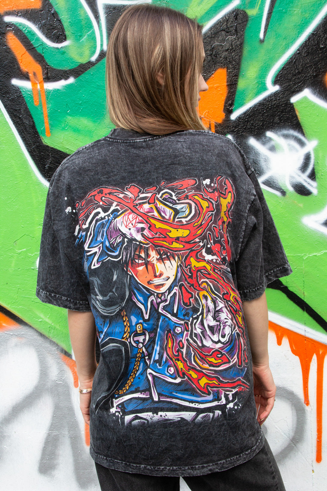 Hellfire Snap Heavyweight Mineral Wash Tee - Black