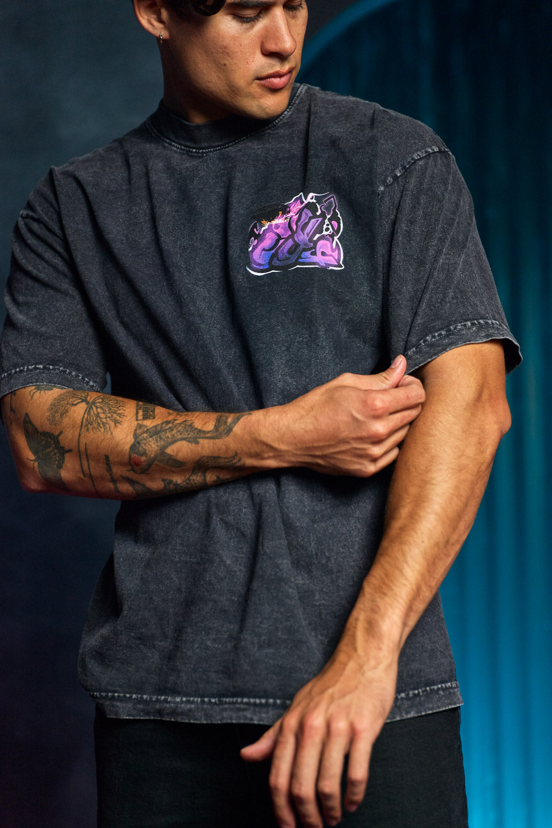 All Rise Heavyweight Mineral Wash Tee - Black