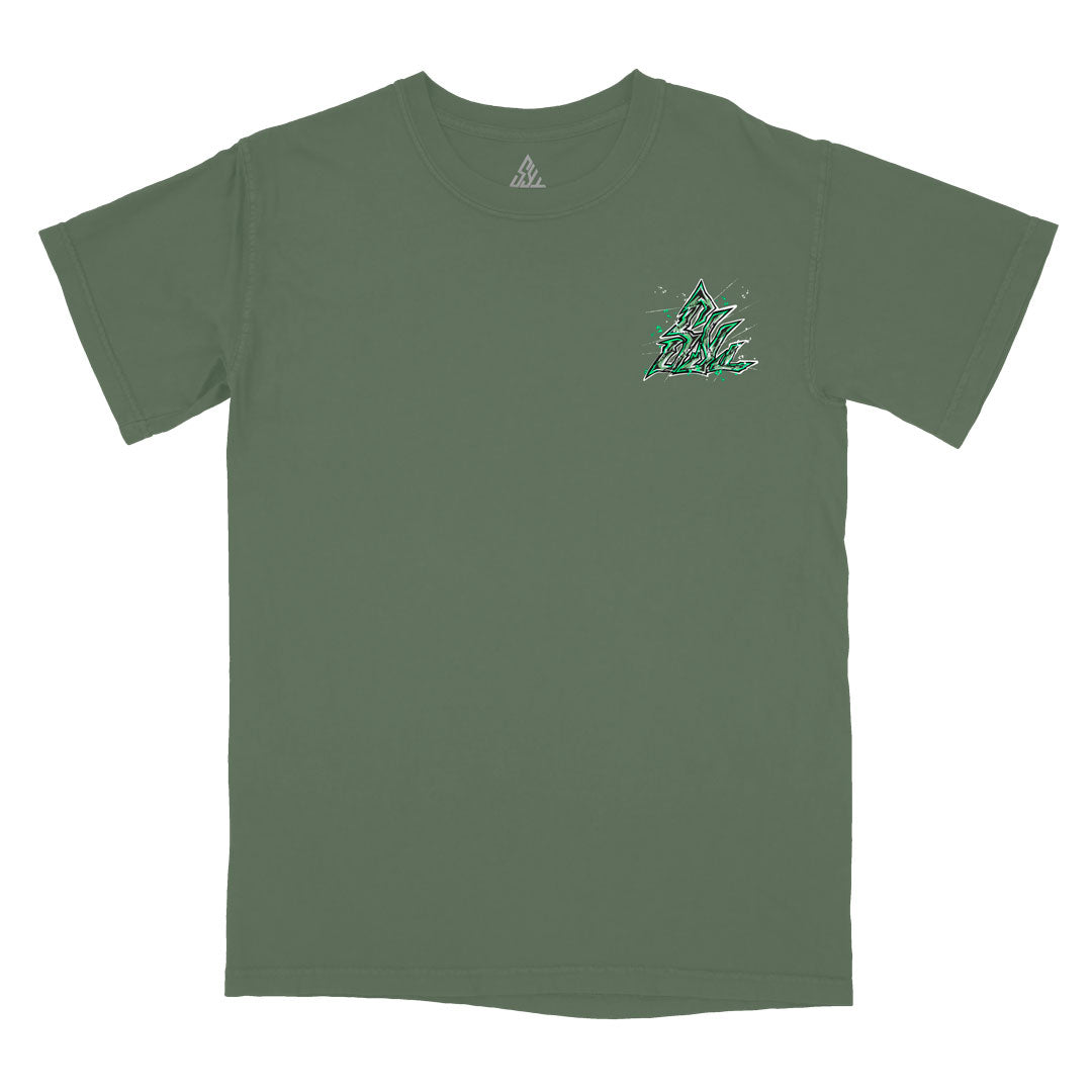 Hat and Sandals Heavyweight Tee - Moss