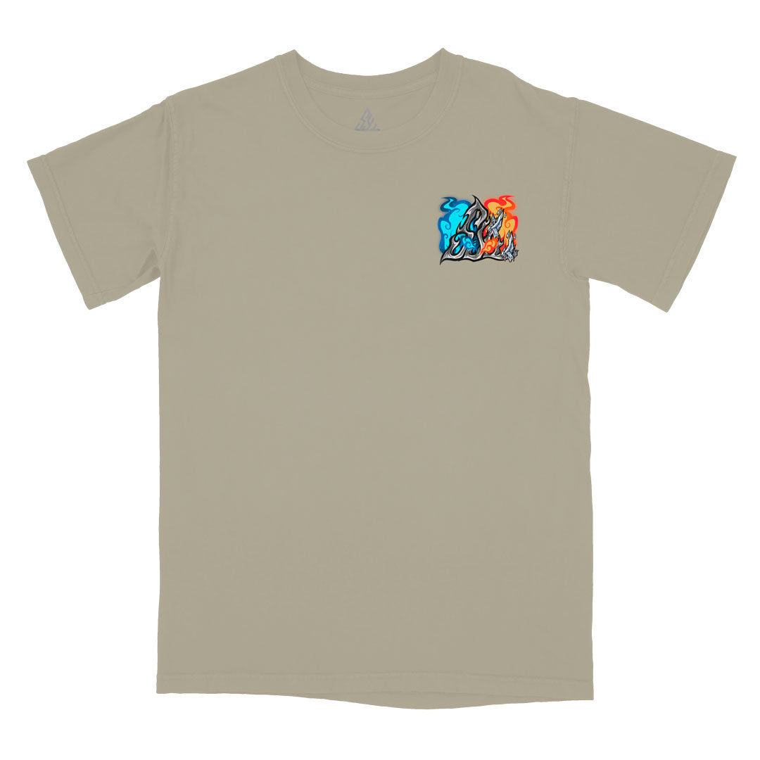 Fight Fire With Fire Heavyweight Tee - Sandstone