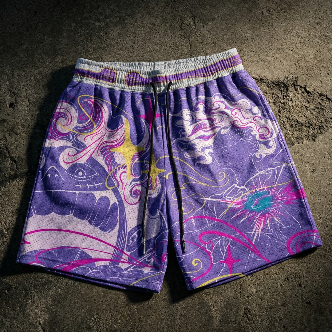 Uncrowned King Mesh Shorts - Amethyst