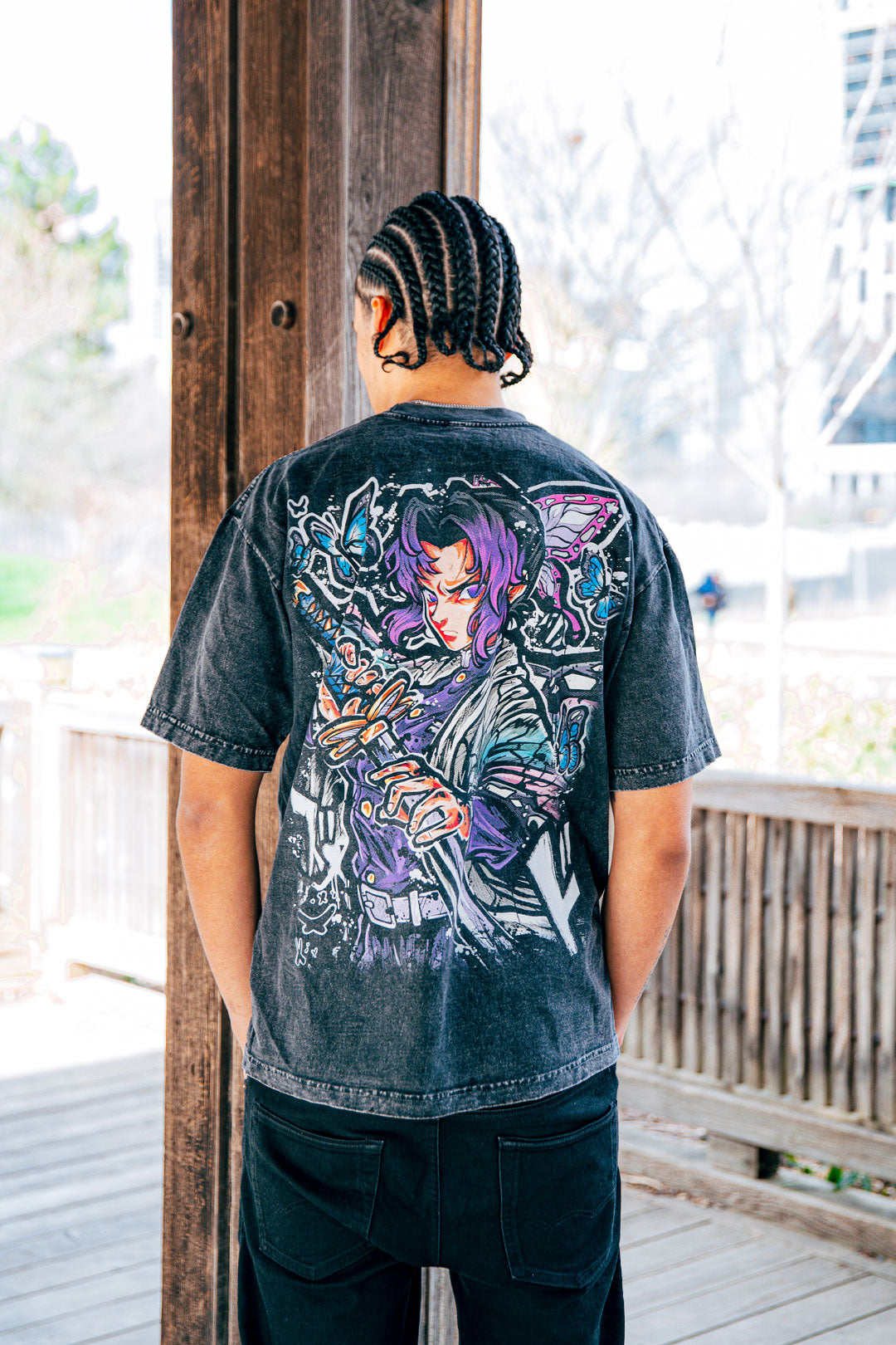 Blooming Venom Heavyweight Mineral Wash Tee - Black
