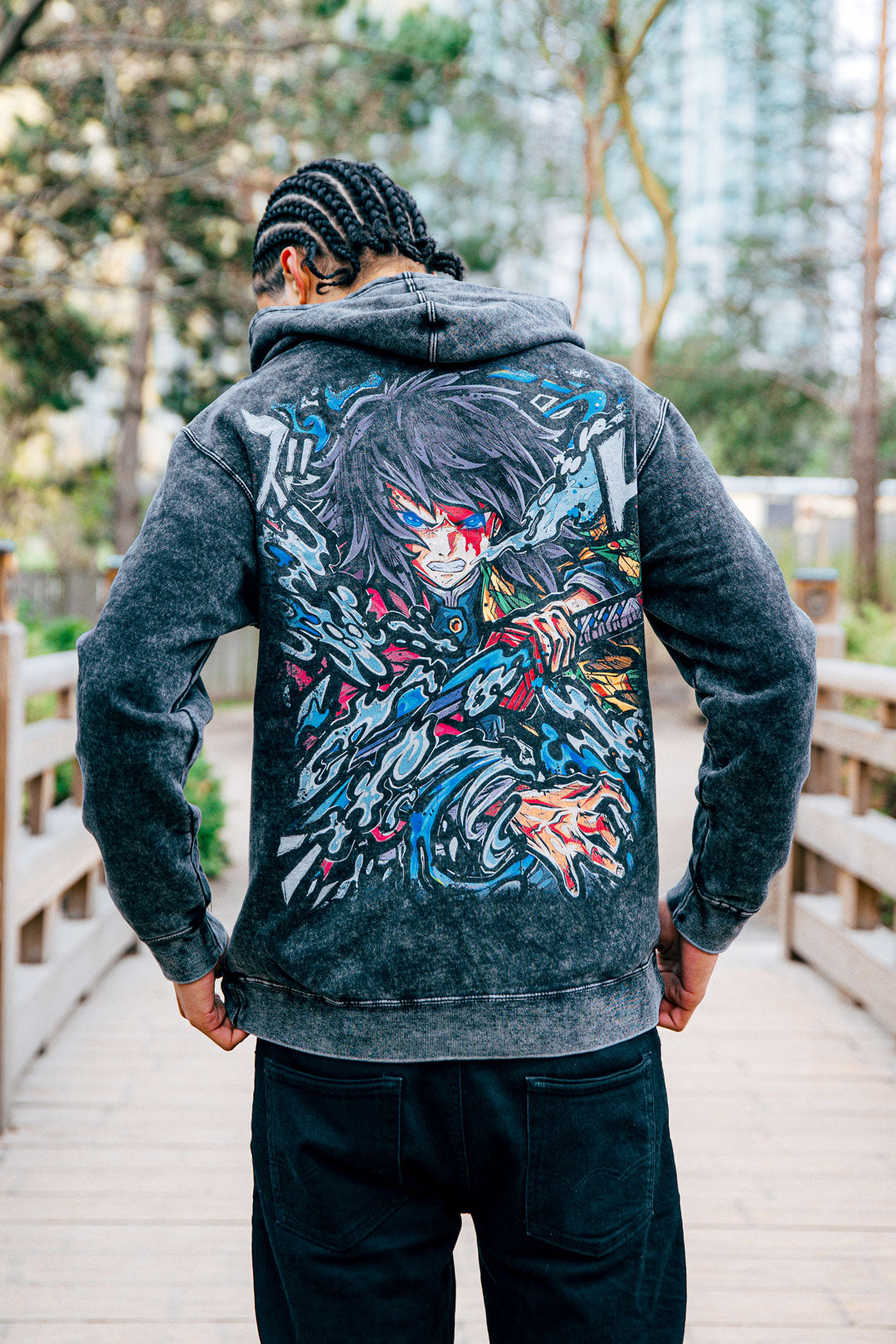 Dead Calm Mineral Wash Hoodie - Black