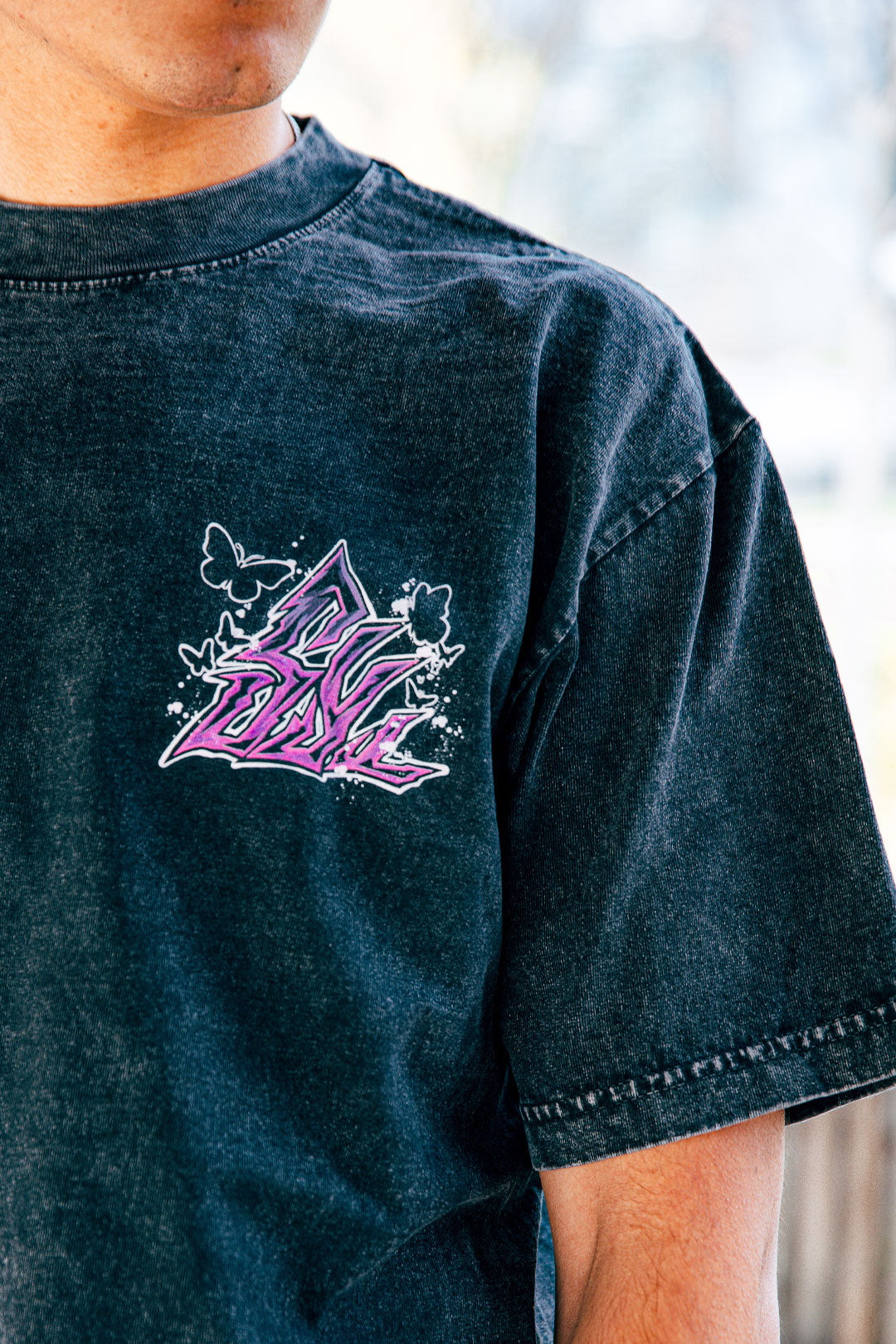 Blooming Venom Heavyweight Mineral Wash Tee - Black