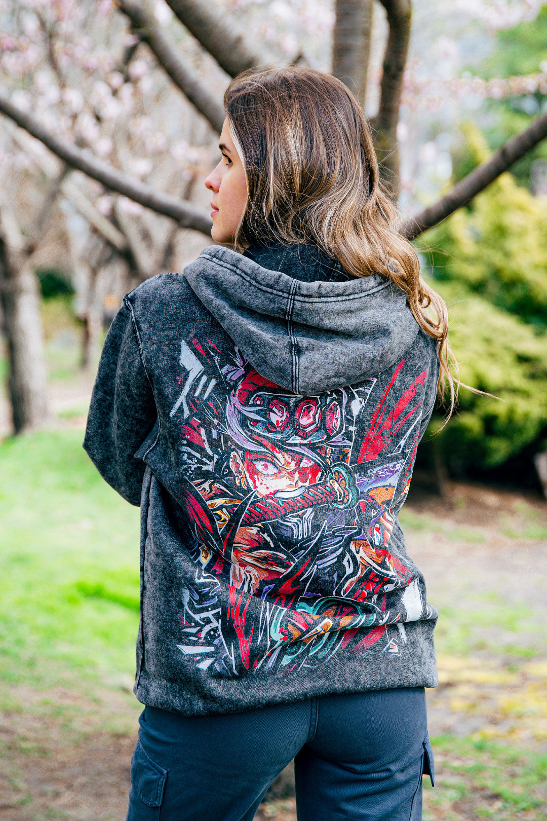 Flashy Showdown Mineral Wash Hoodie - Black