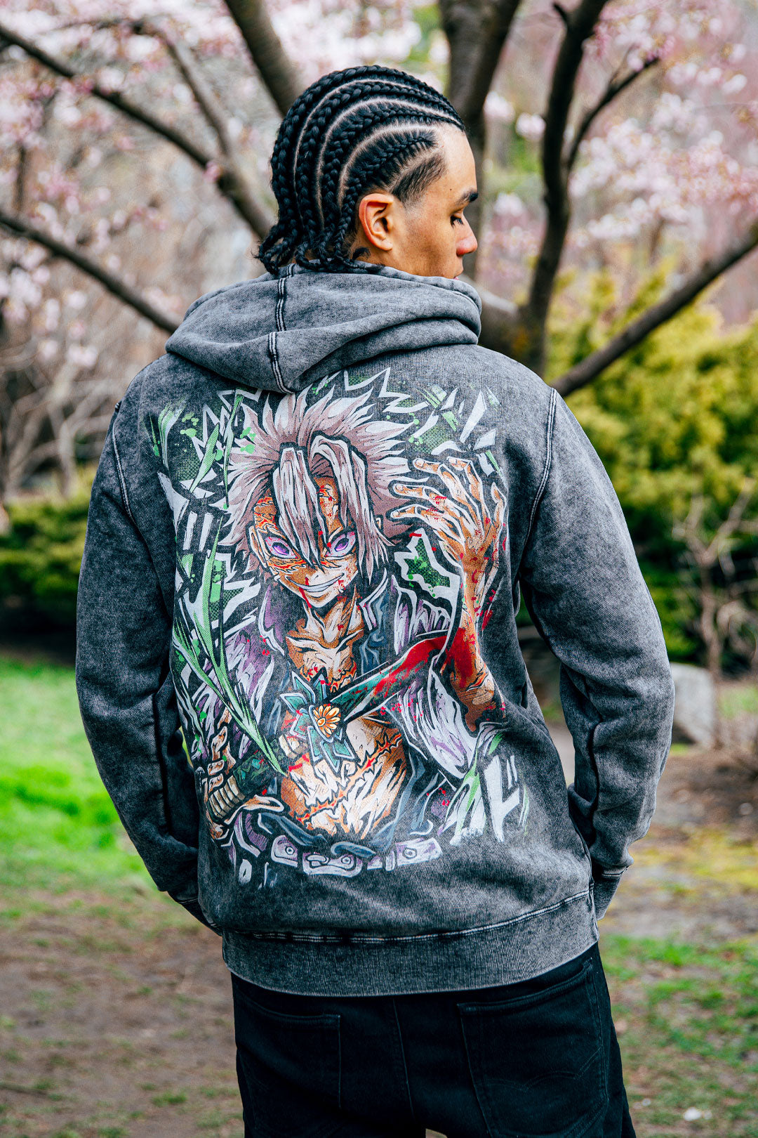 Gale-Force Mineral Wash Hoodie - Black
