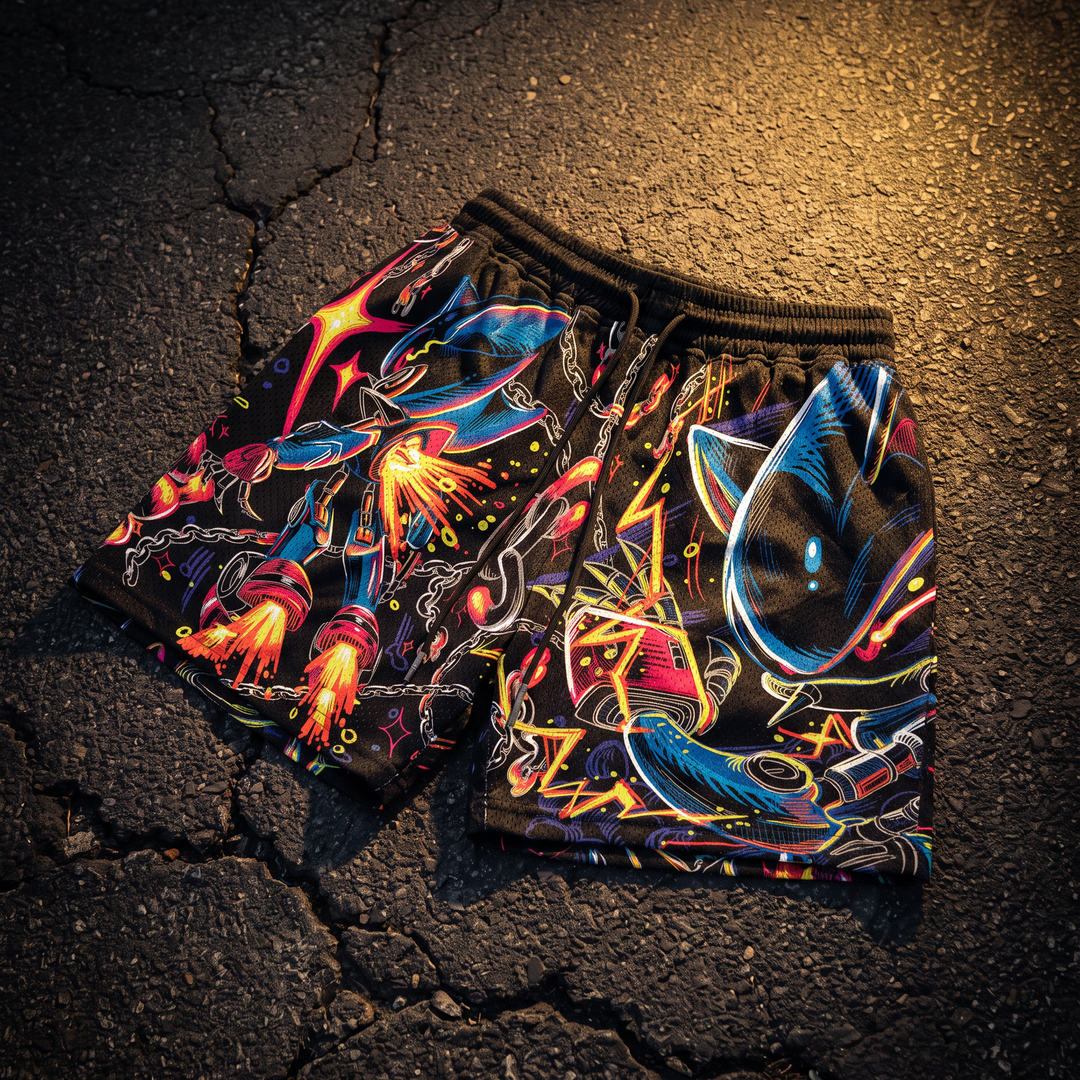 Metal Overdrive Mesh Shorts - Black