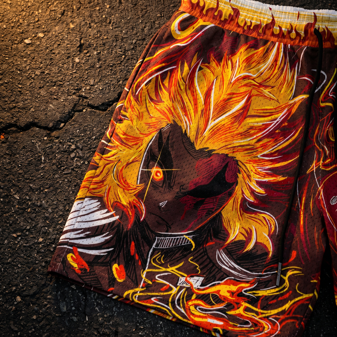 Spirit Ablaze Mesh Shorts - Black