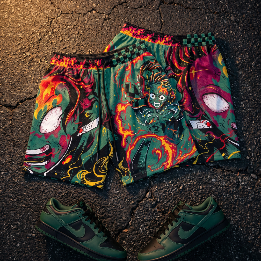 Burning Will Mesh Shorts - Emerald