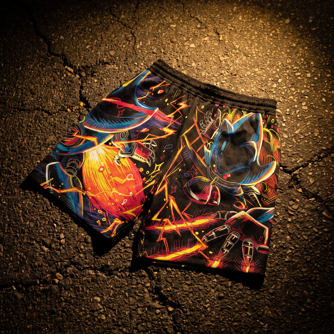 Metal Overdrive Mesh Shorts - Black