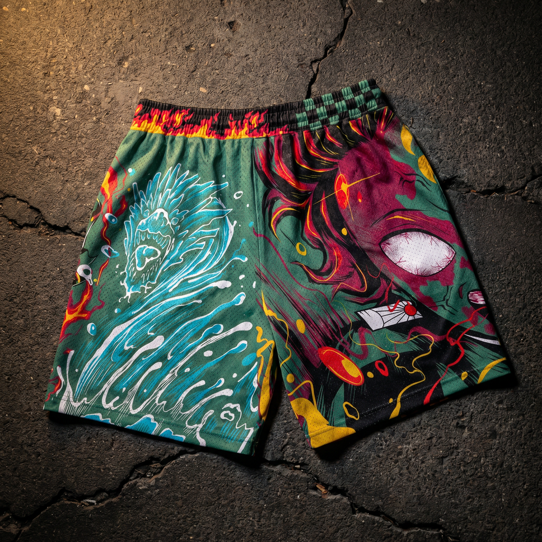 Burning Will Mesh Shorts - Emerald