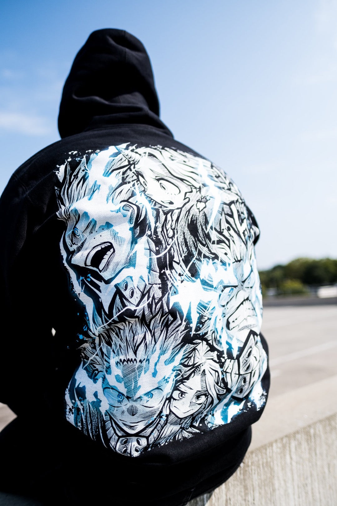 Full Cowl - 100% Heavyweight Hoodie - Black